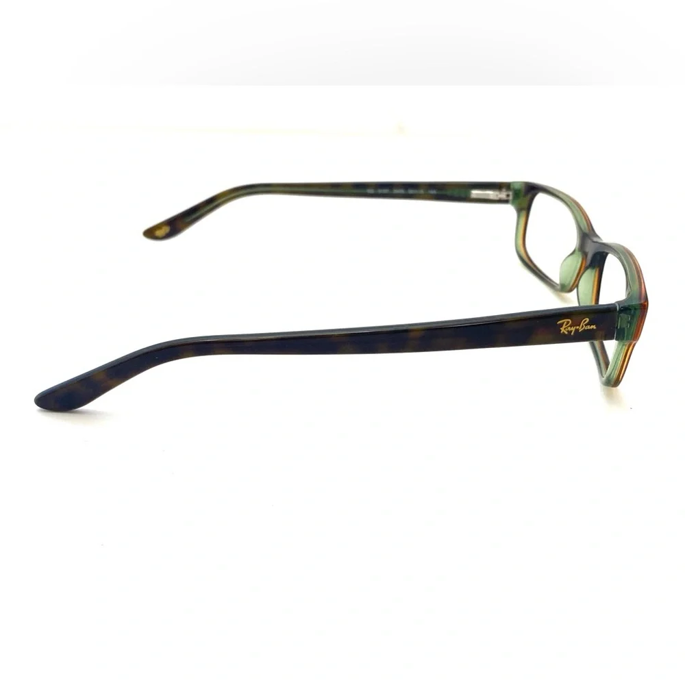 Ray-Ban Women's Havana on Green Rectangular Shaped Eyeglasses RB 5187 2445
